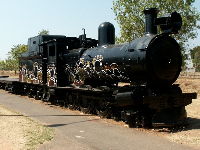 Katherine, locomotief met Aboriginal kunst