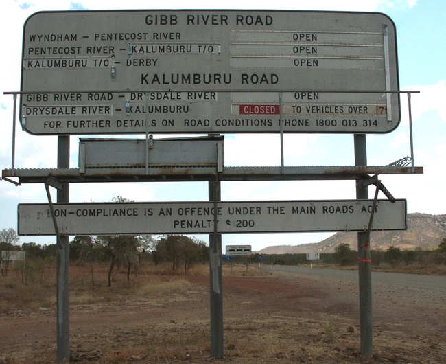 Kununurra, begin van de Gibb River Road ...