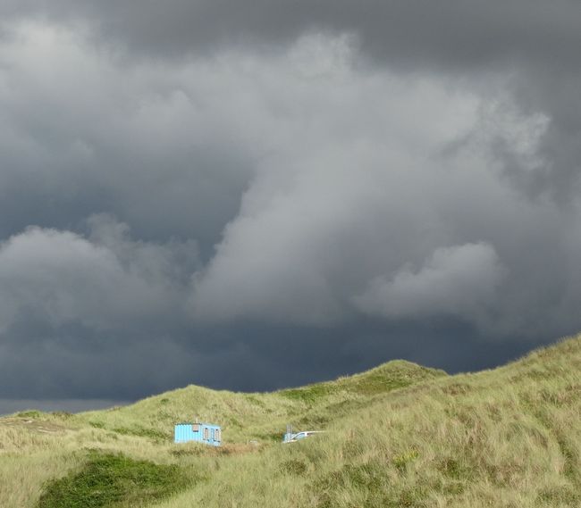 Slecht weer in de duinen