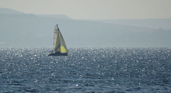 Zeilen bij het eiland Wight